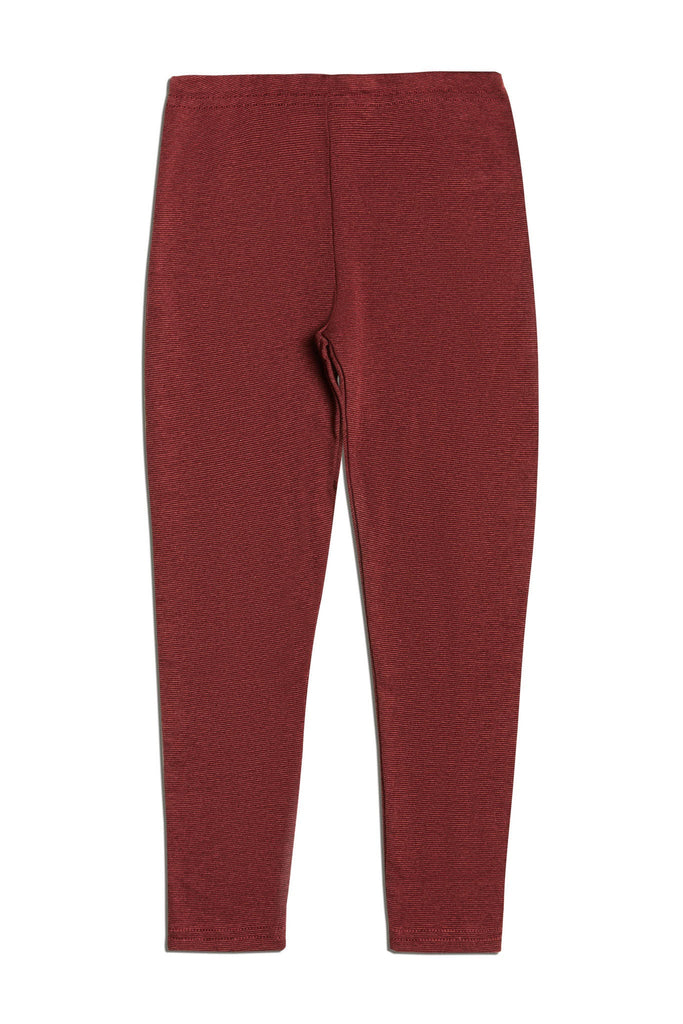 2051 KT | Kids Leggings - Rust Red/Coffee