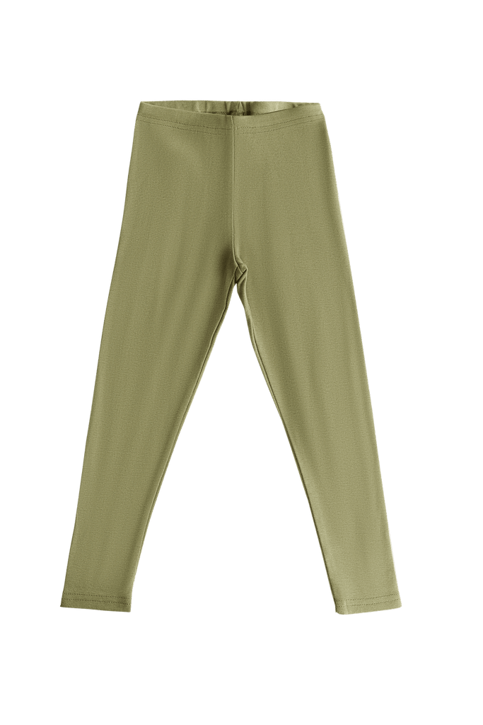 2051 OL | Kids Leggings - Olive Green