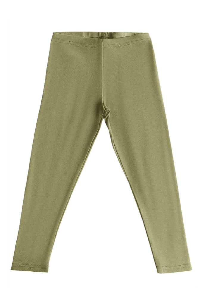 2051 OL | Kids Leggings - Olive Green