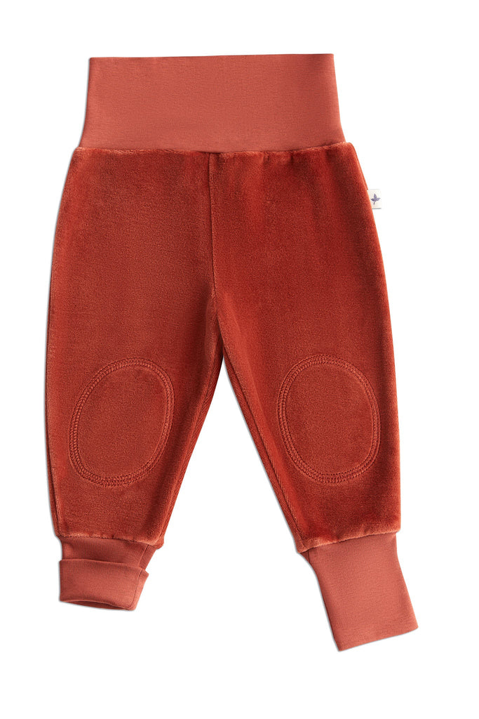 2057 TC | Baby Velour Pants with Wide Waistband - Tabasco