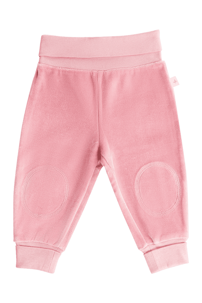 2057 VR | Baby Velour Pants with Wide Waistband - Rosé