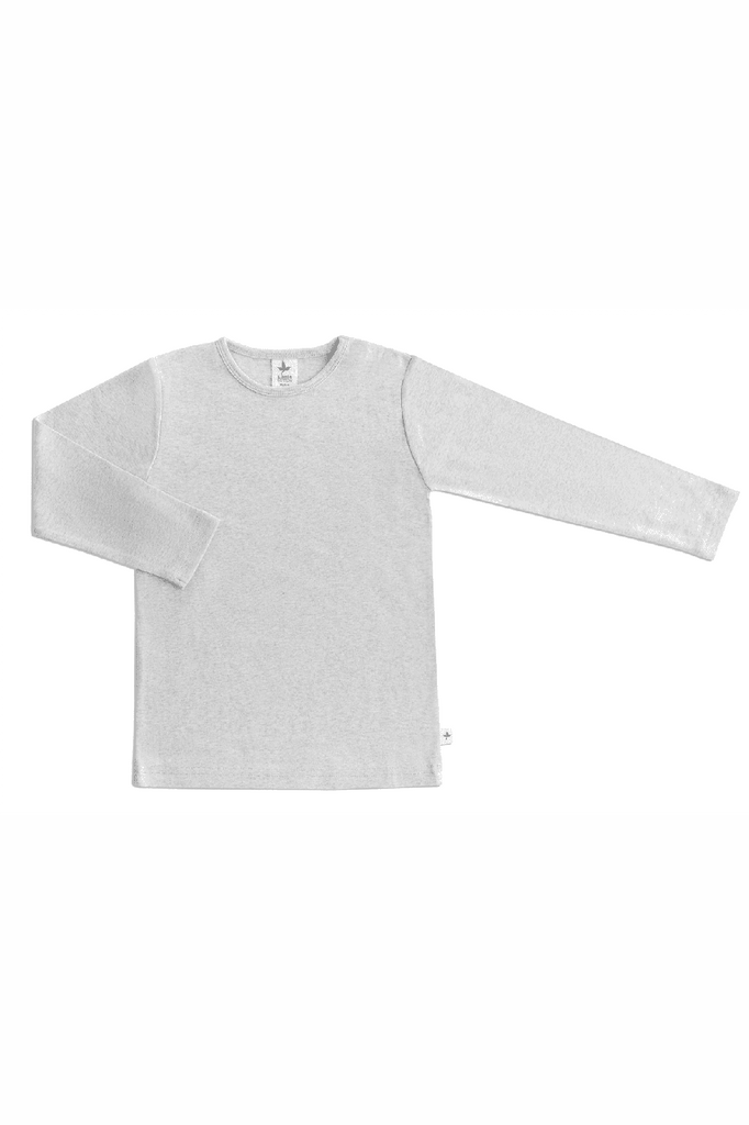 2060GM | Kids Basic Long Sleeve Shirt - Grey-Melange