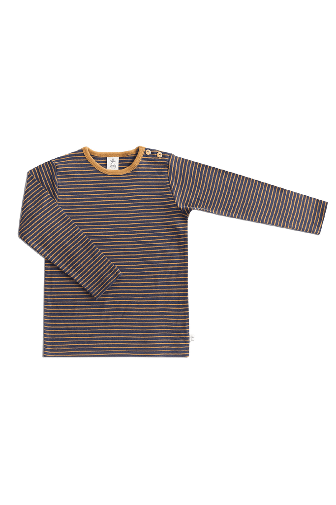 2060 INI | Kids Basic Long Sleeve Shirt - Indigo-Ginger