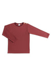 2060 KT | Kinder Basic Langarmshirt - Kaffee/Rostrot