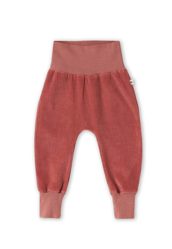 2072 WR | Baby Cords with extra long waistband - Withered Rose