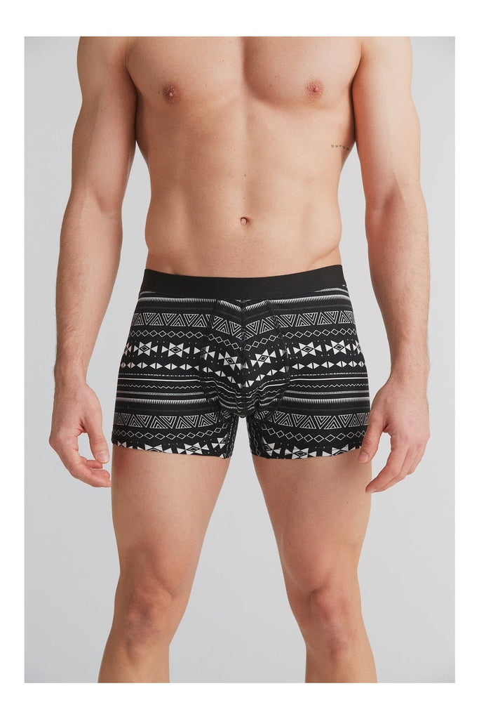 2121-046 | Men Trunkshorts - ´Geometrisch´ Black/White