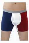 2131-12 | Herren Boxershorts - Dunkelblau-Rot-Naturweiss