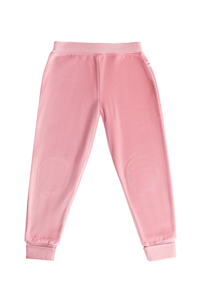 2157 VR | Kids velour Pant with narrow waistband - Rosy