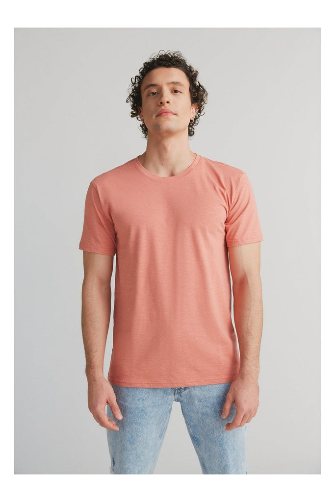 2224-053 | Men Slub T-Shirt - Salmon Pink