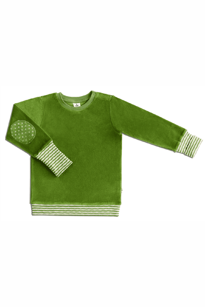 2297 | Kids Velour Sweatshirt - Forest Green