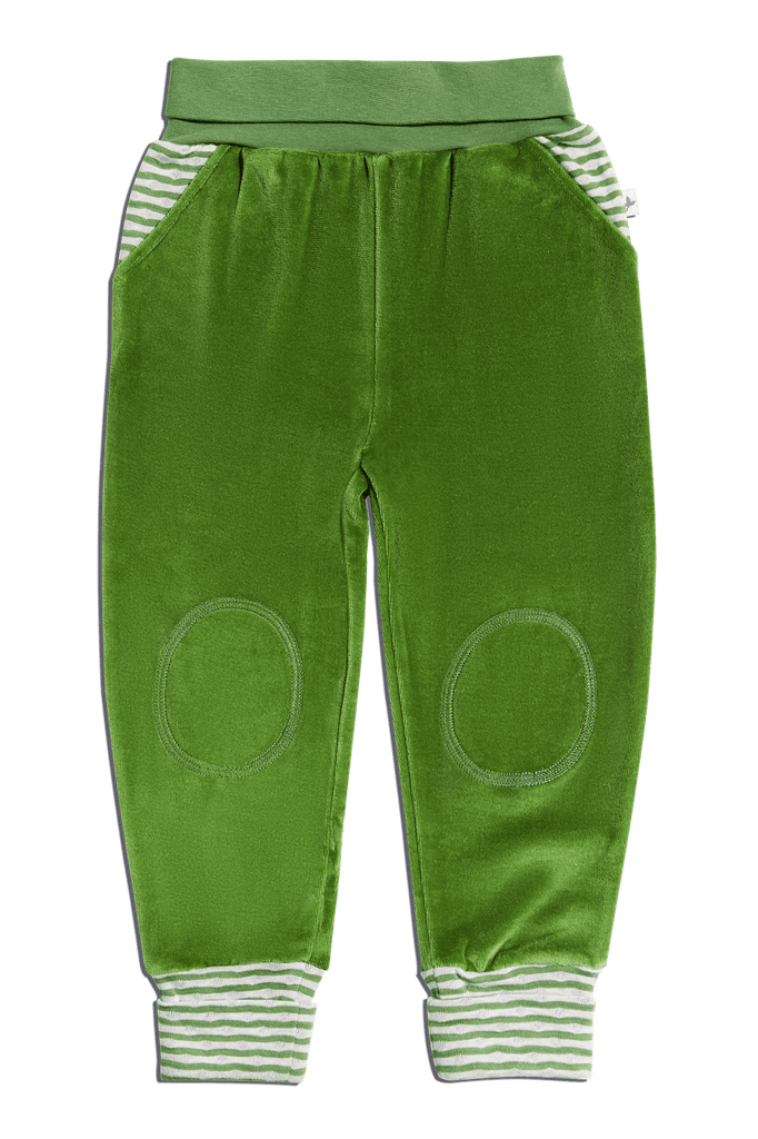 2298 | Kids Velour Pant - Forest Green