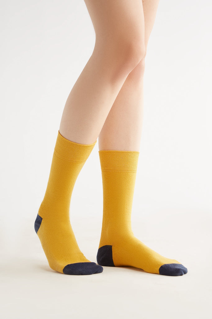 2317 | Stockings - Mustard /Indigo