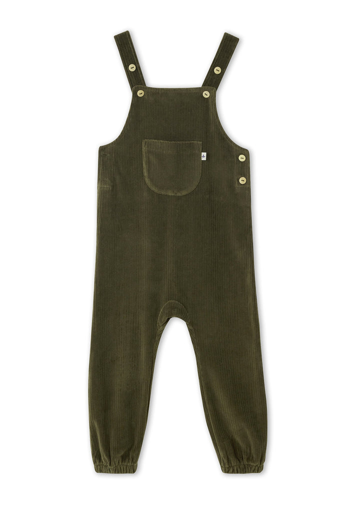 2444 OL | Corduroy Dungarees - Olive