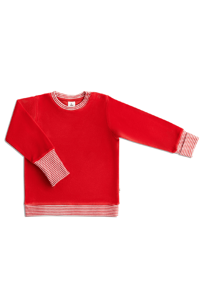 2447 | Kids velour Sweatshirt - Brick Red