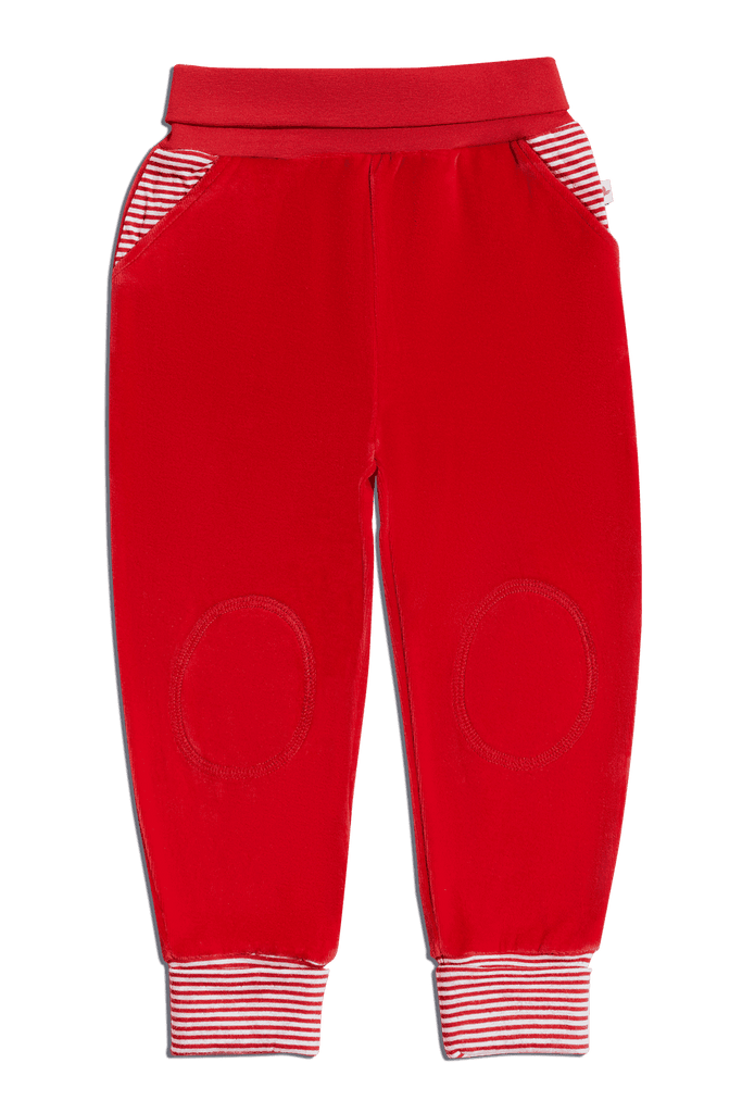 2448 | Kids velour Pant - Brick Red