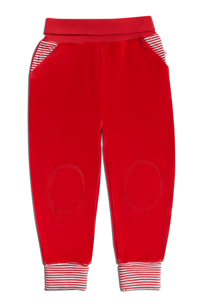 2448 | Kids velour Pant - Brick Red