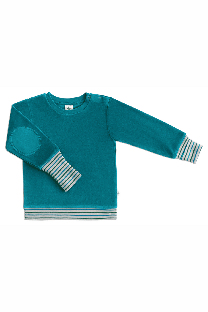 2457 | Kids velour Sweatshirt - Ocean Blue