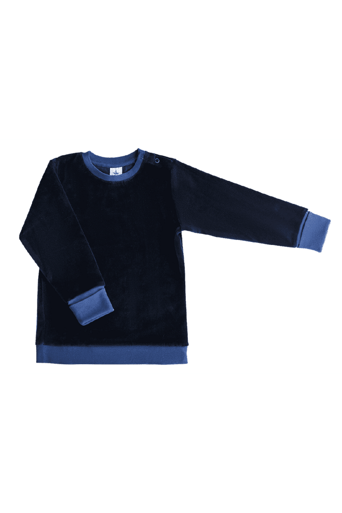 2477 AB | Kids velour Sweatshirt - Night blue