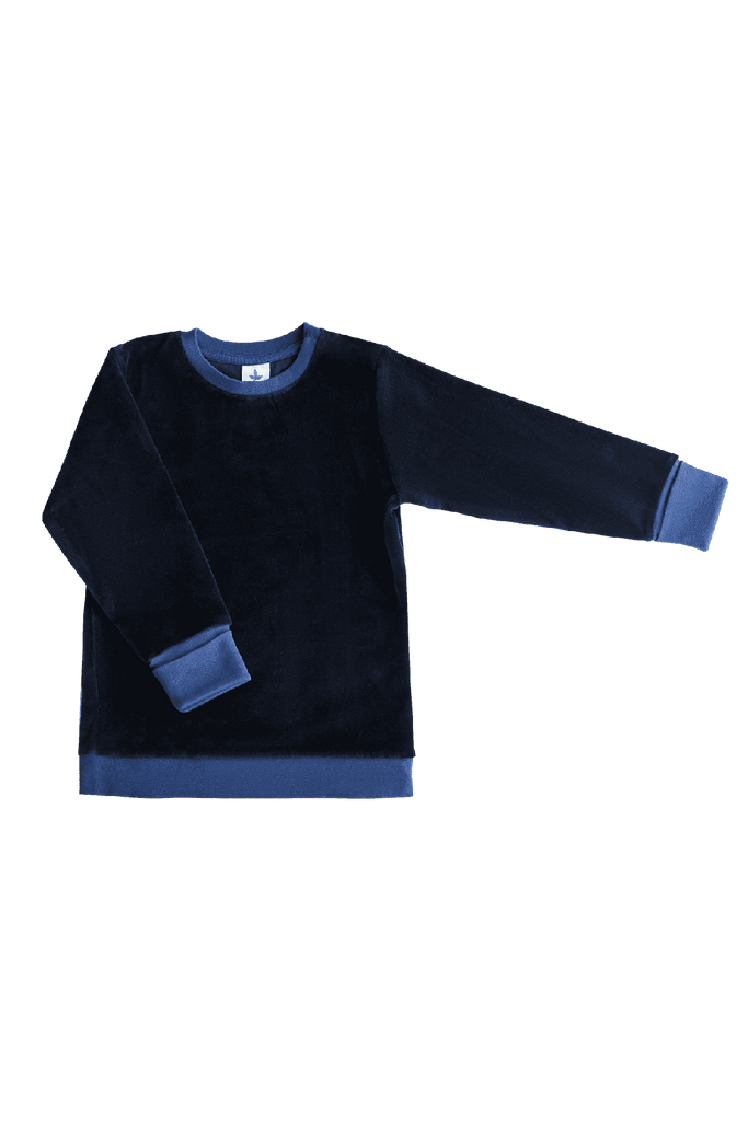 2477 AB | Kids velour Sweatshirt - Night blue