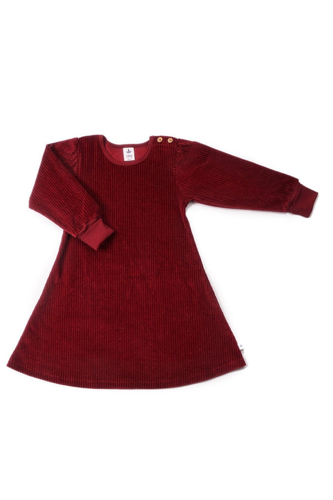 2624 BO | Kids Corduroy Dress - Bordeaux