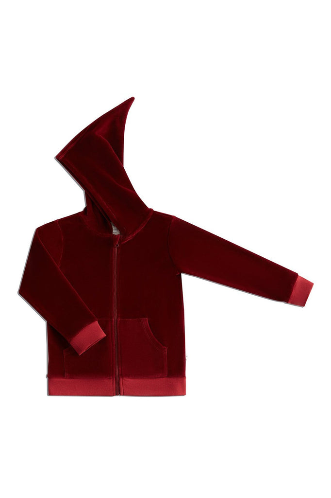 2694 BO | Kids Jacket with pointy hood - Bordeaux