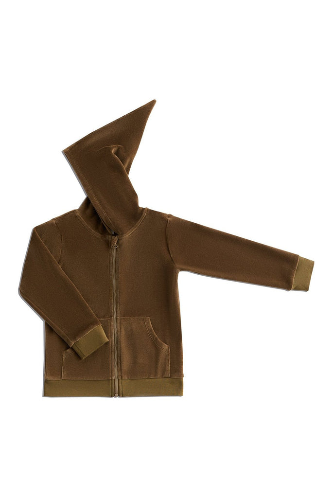 2694 OL | Kids Jacket with pointy hood - Olive