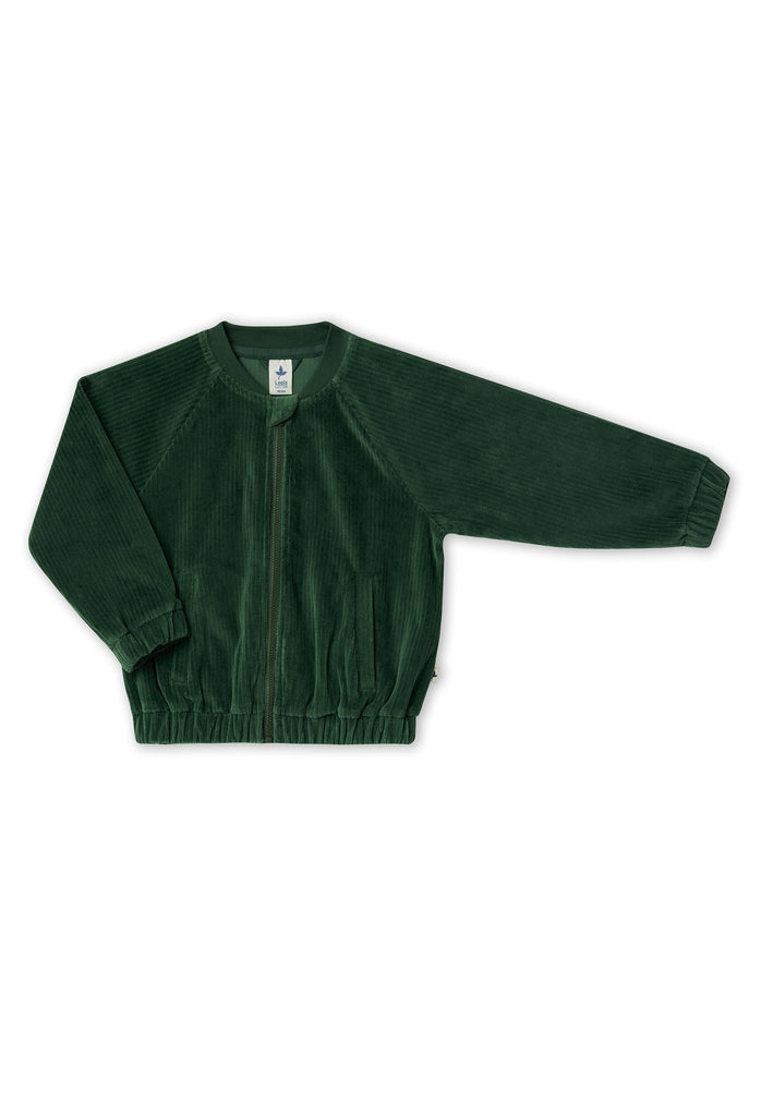 2696 TL | Kids Corduroy Baseball Jacket - Pine Needles