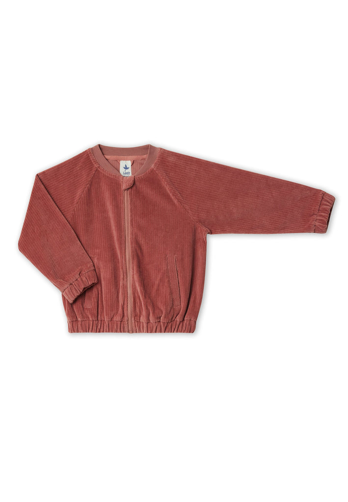 2696 WR | Kids Corduroy Baseball Jacket - Withered Rose