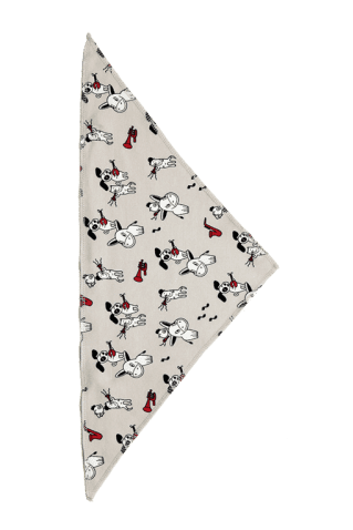 2853BS/h/4 | Triangular Scarf Stadtmusikanten (4-Pack)- Light Grey