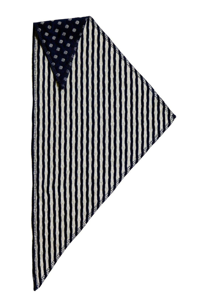 2853Z/4 | Triangular Scarf (4-Pack) - Dark Blue-Beige-Melange