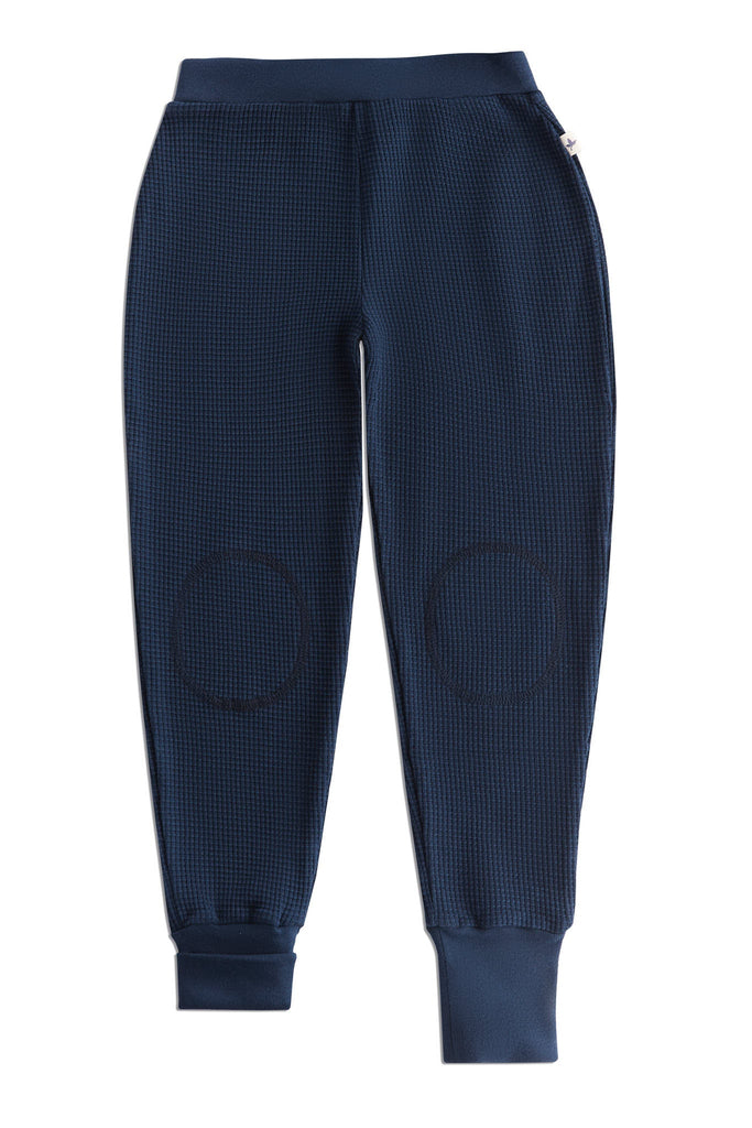 2879 ID | Waffel Strick Kinderhose - Indigo