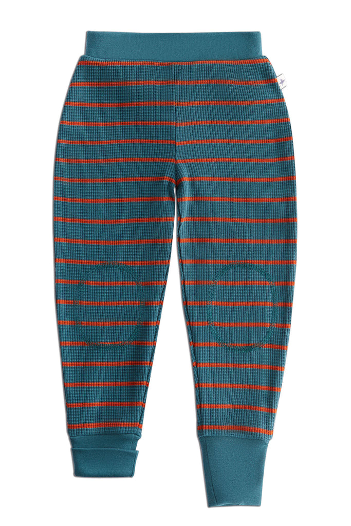 2879 WS | Waffle Knit Kids Pant - Fir/Tabasco