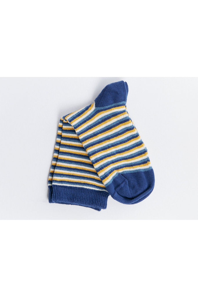 3315 | Kids Socks(6 Pack) - Indigo/Sand/Danuvian Blue/Mustard Yellow