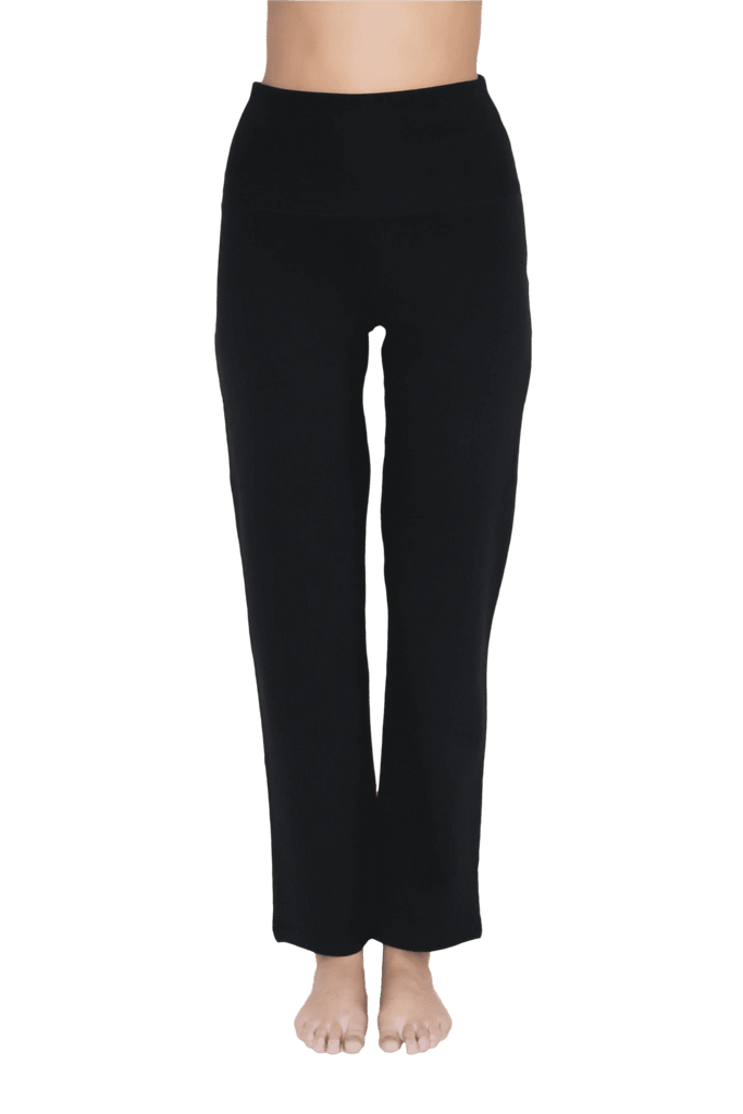 4070S | Damen Yogahose gerades Bein - Schwarz