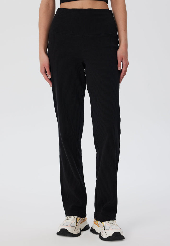 4071-021 | Women Ribbed Trousers - Black