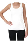 4410W | Damen Tanktop/Unterhemd stretch - Naturweiss