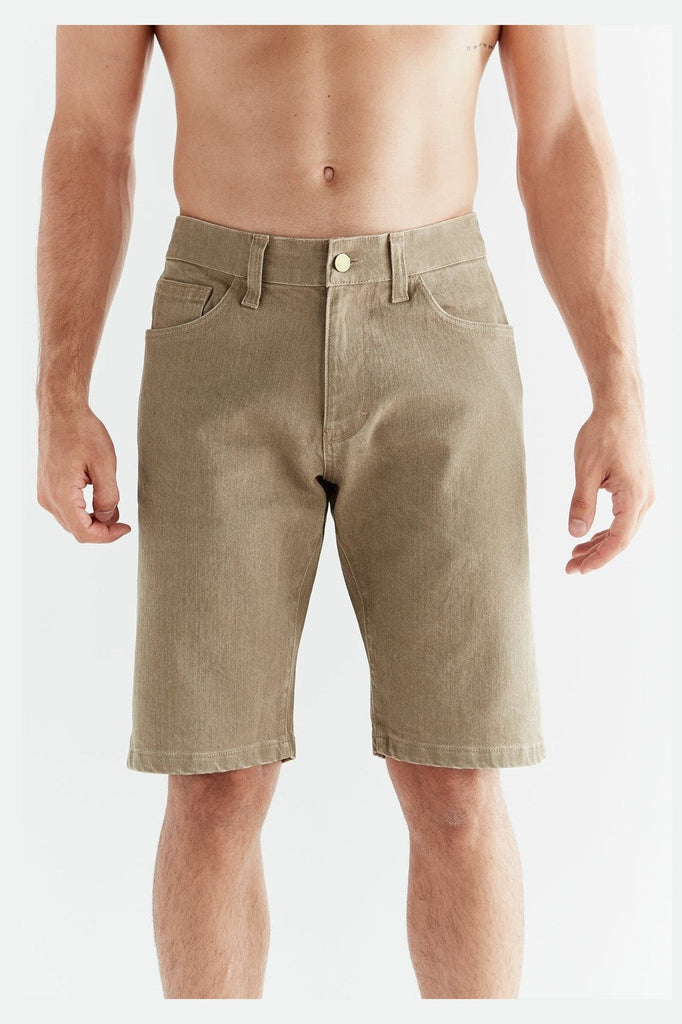 MA3018-403 | Men Clay Dyed Denim Shorts - Caribe