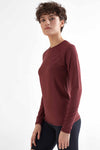 T1110-08 | TENCEL™ Active Damen Langarmshirt - Burgundy