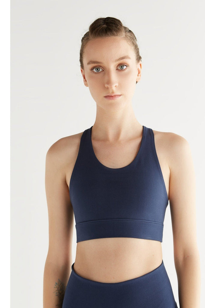 T1202-03 | Damen Yoga Top recycelt - Navy