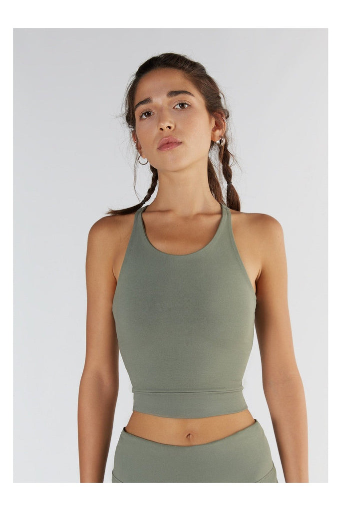 T1220-05 | Damen Crop Top - Light Green