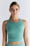 T1220-30 | Damen Crop Top - Malachite Green