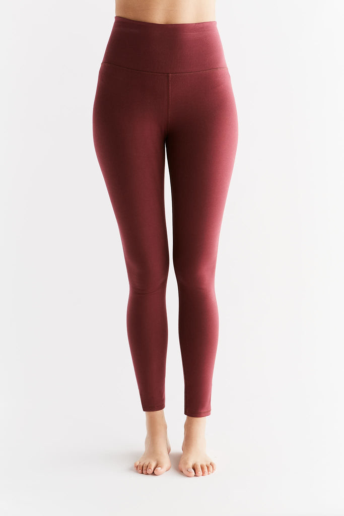 T1300-26 | Women Recycled Leggings - Windsor Wine