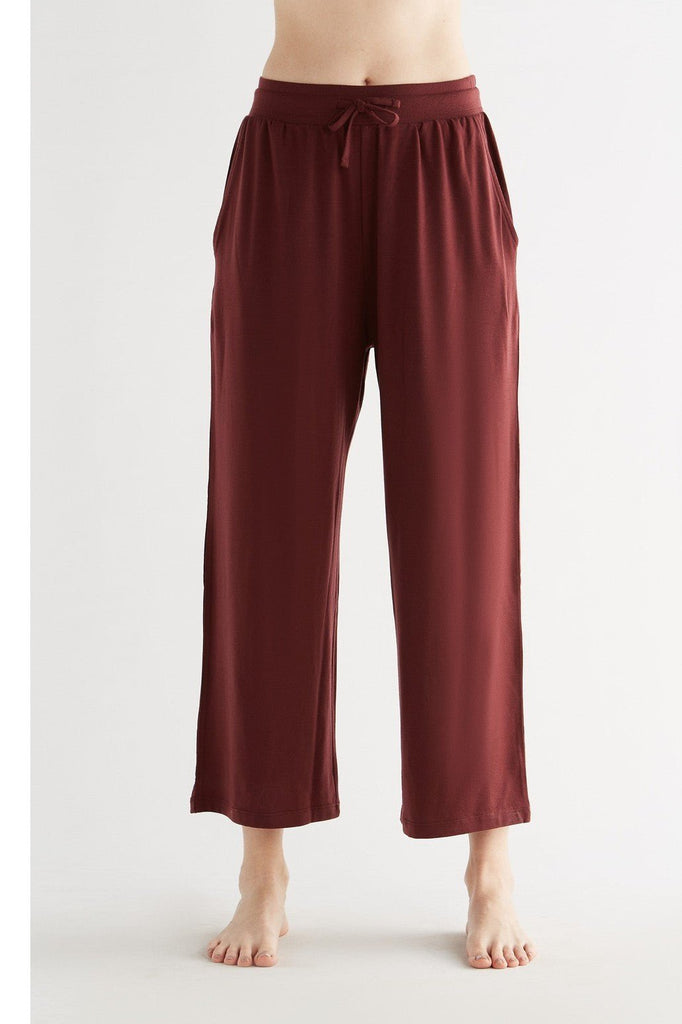 T1322-08 | TENCEL™ Intimate Women Wide Leg Pant - Burgundy