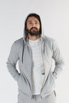 T2900-00 | TENCEL™ Active Herren Hoodie Jacke - Light Grey-Melange