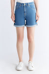 WN3020-325 Damen Mom Shorts, Day Sky Blue