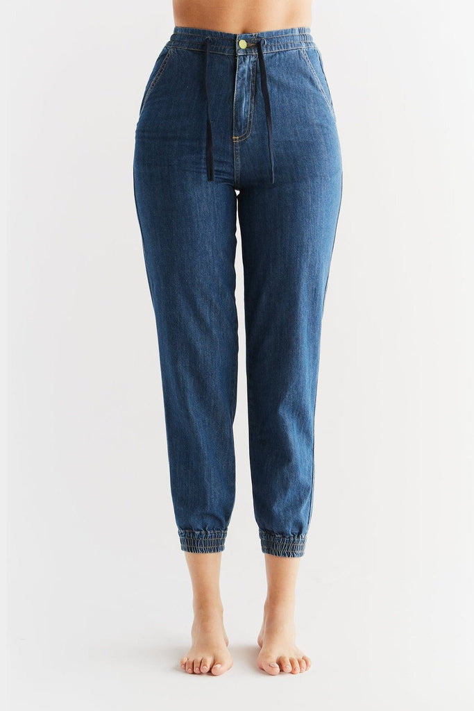 WT1022-257 | Women Jogger Jeans - Royal Blue