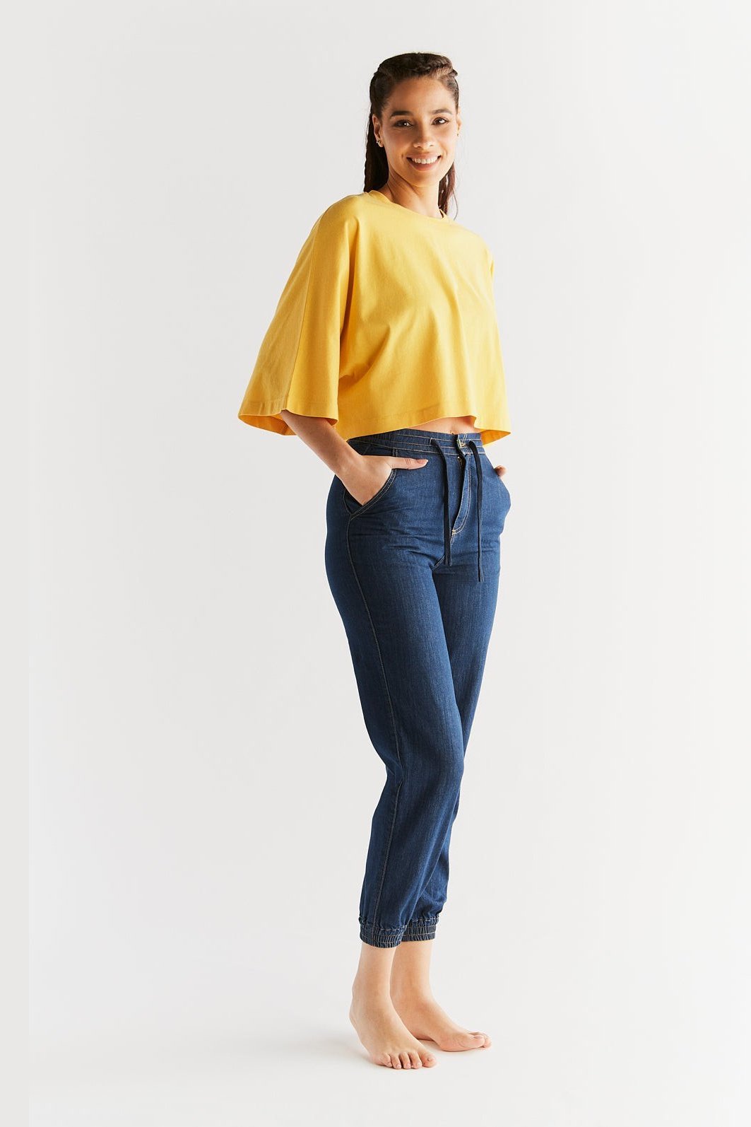 Damen Bio-Baumwoll Joggjeans - Evermind.eco
