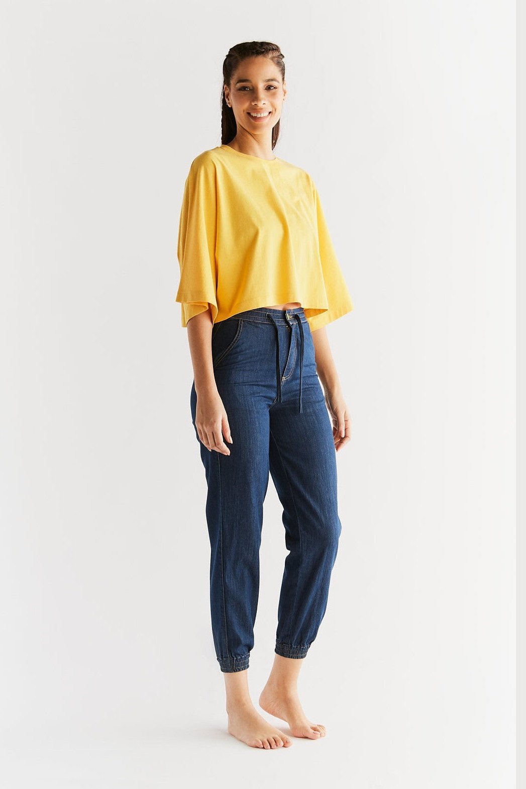 Damen Bio-Baumwoll Joggjeans - Evermind.eco
