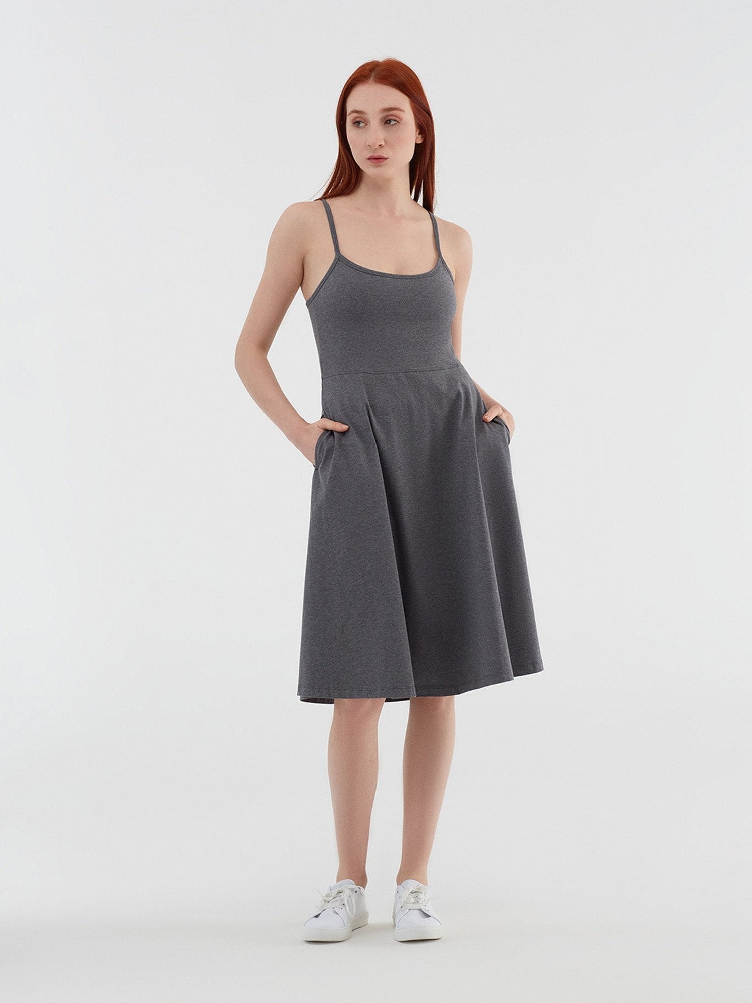 Damen Bio-Baumwoll Kleid mit Trägern - Evermind.eco