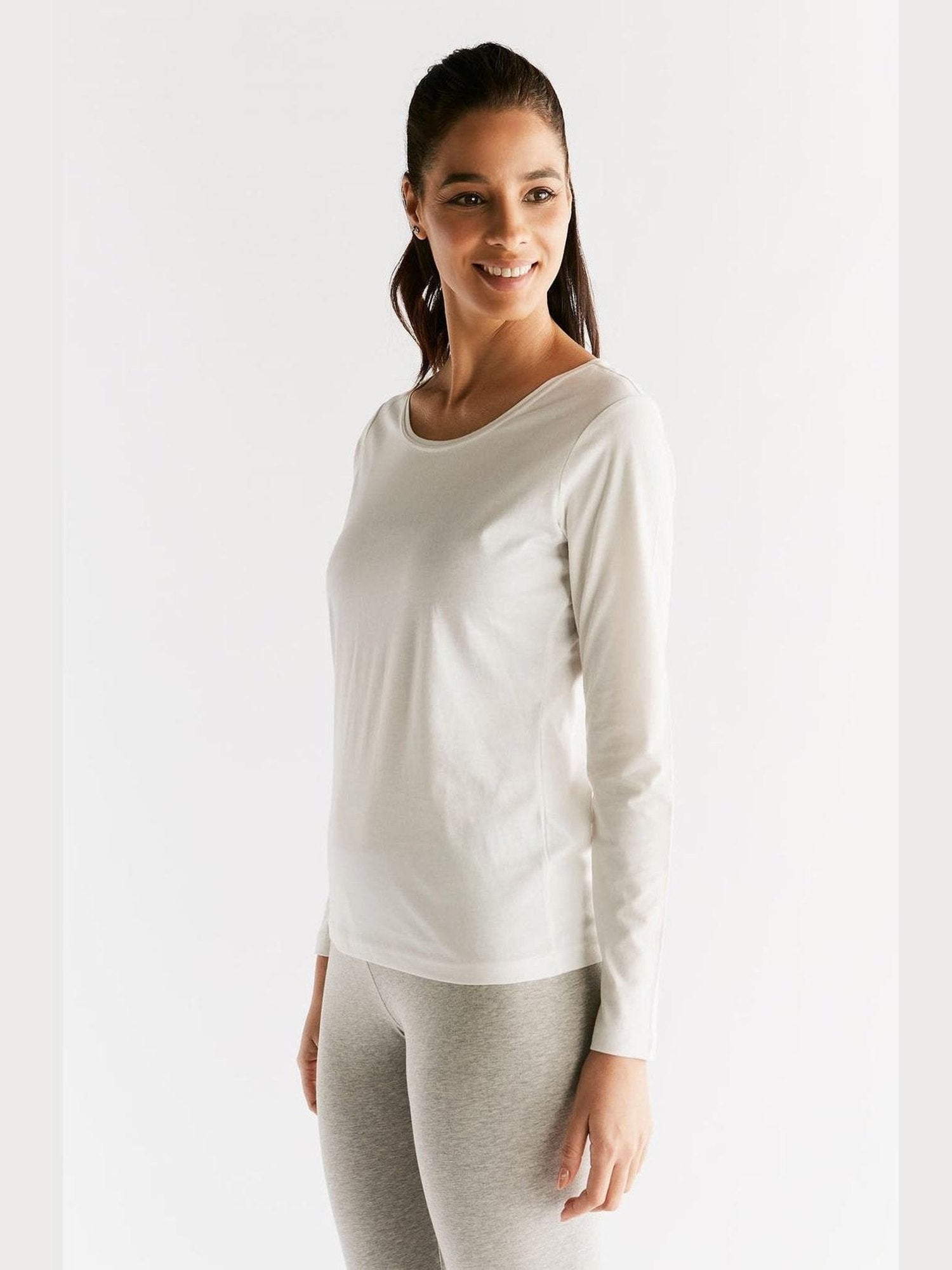 Damen Bio-Baumwoll Langarmshirt - Evermind.eco